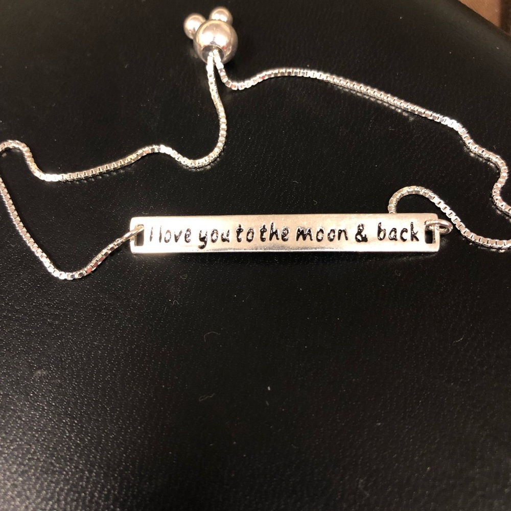 ❗️1 left❗️STERLING SILVER I LOVE YOU BRACELET - Picture 3 of 8